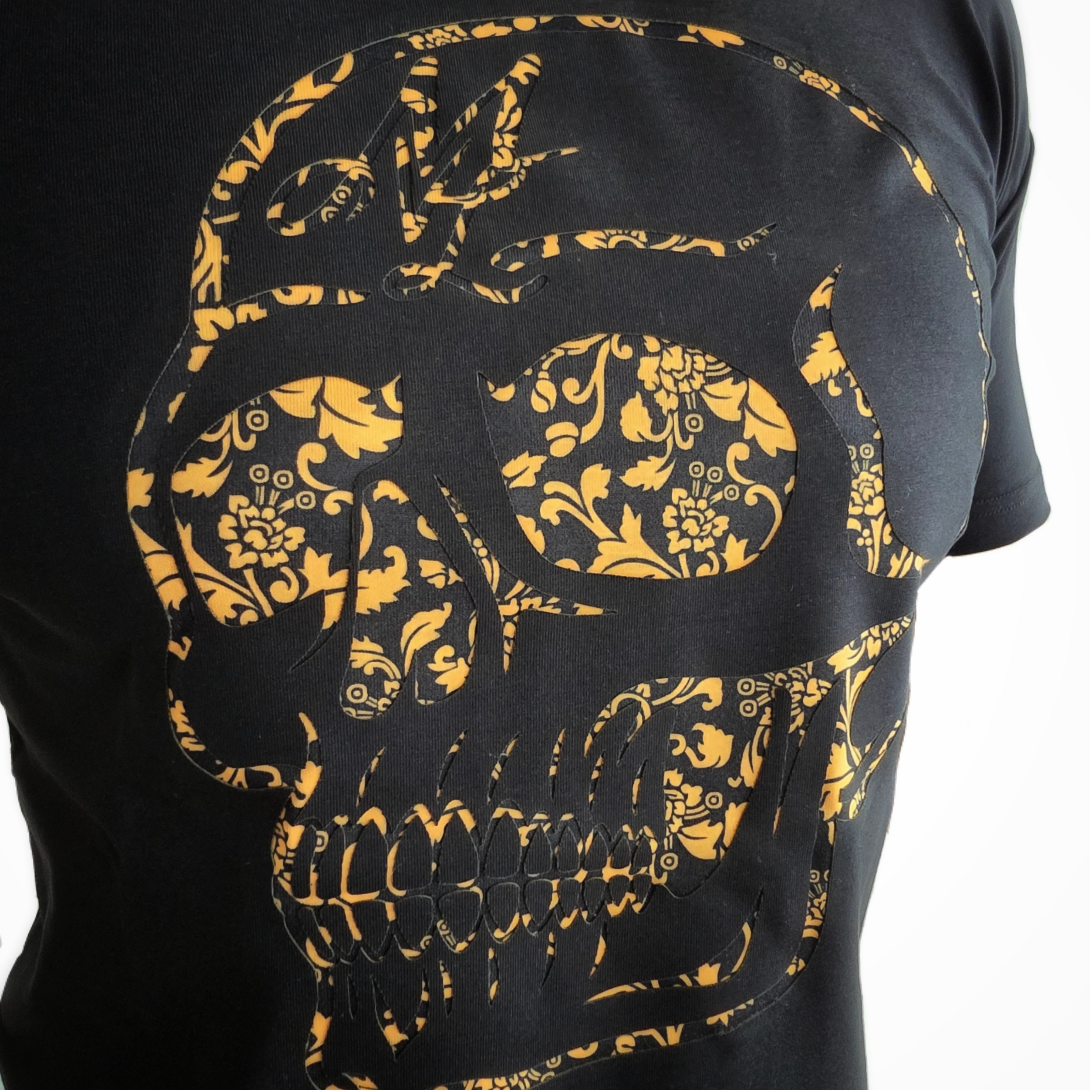 MVL Gold line "Flower skull" camiseta