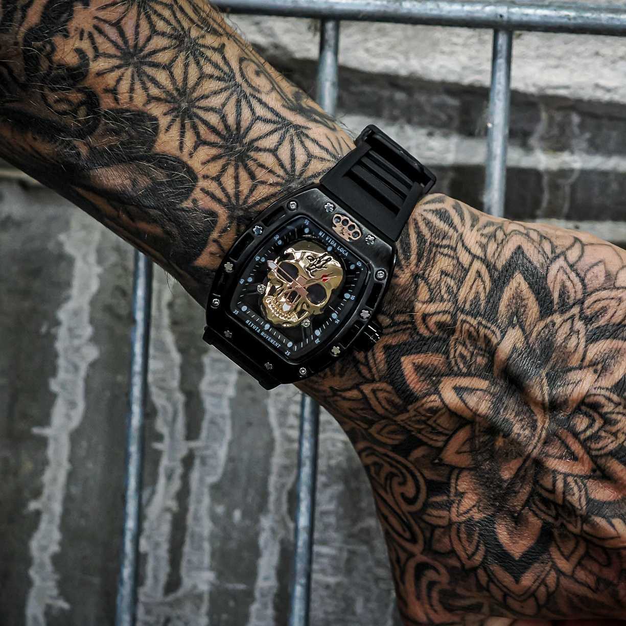 Montre Édition Limitée MVL "Skull" - Or/Noir