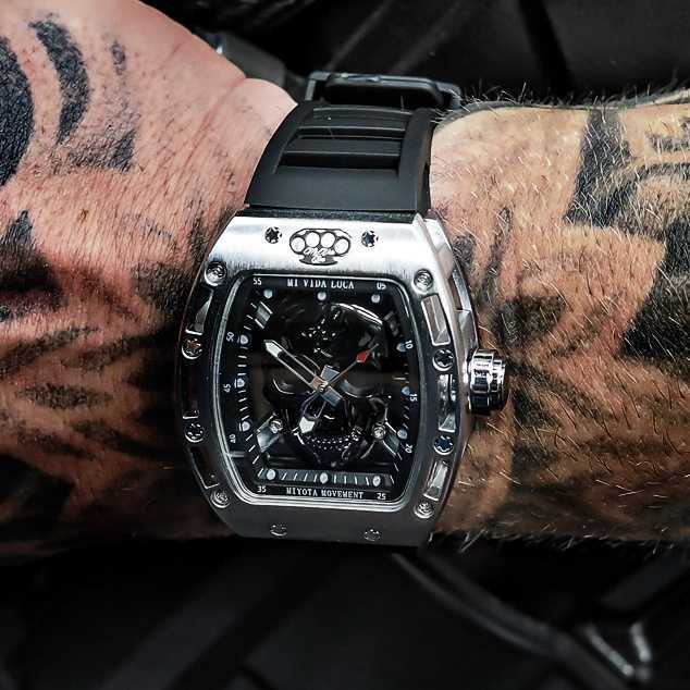 Montre Édition Limitée MVL "Skull" - Argent/Noir