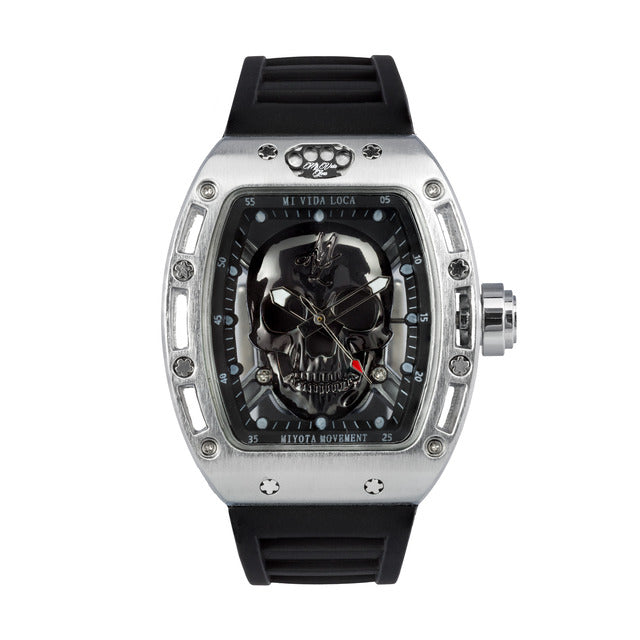 Montre Édition Limitée MVL "Skull" - Argent/Noir