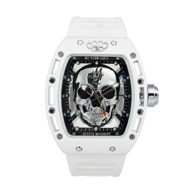 MVL "Skull" Limited Edition Watch - White/Silver