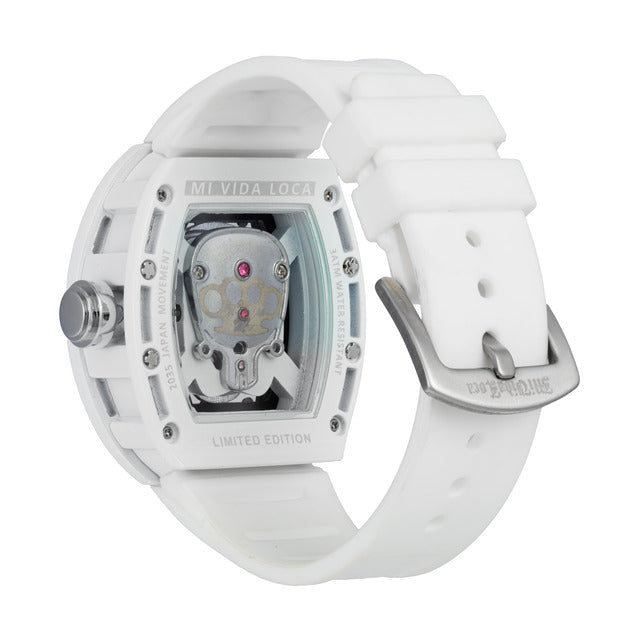 Montre Édition Limitée MVL "Skull" - Blanc/Argent