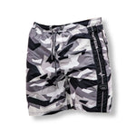 Load image into Gallery viewer, MVL black &amp; grey camo swimming shorts