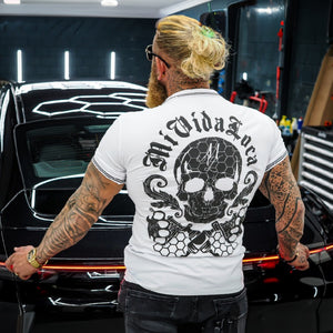 MVL Hexagon skull poloshirt