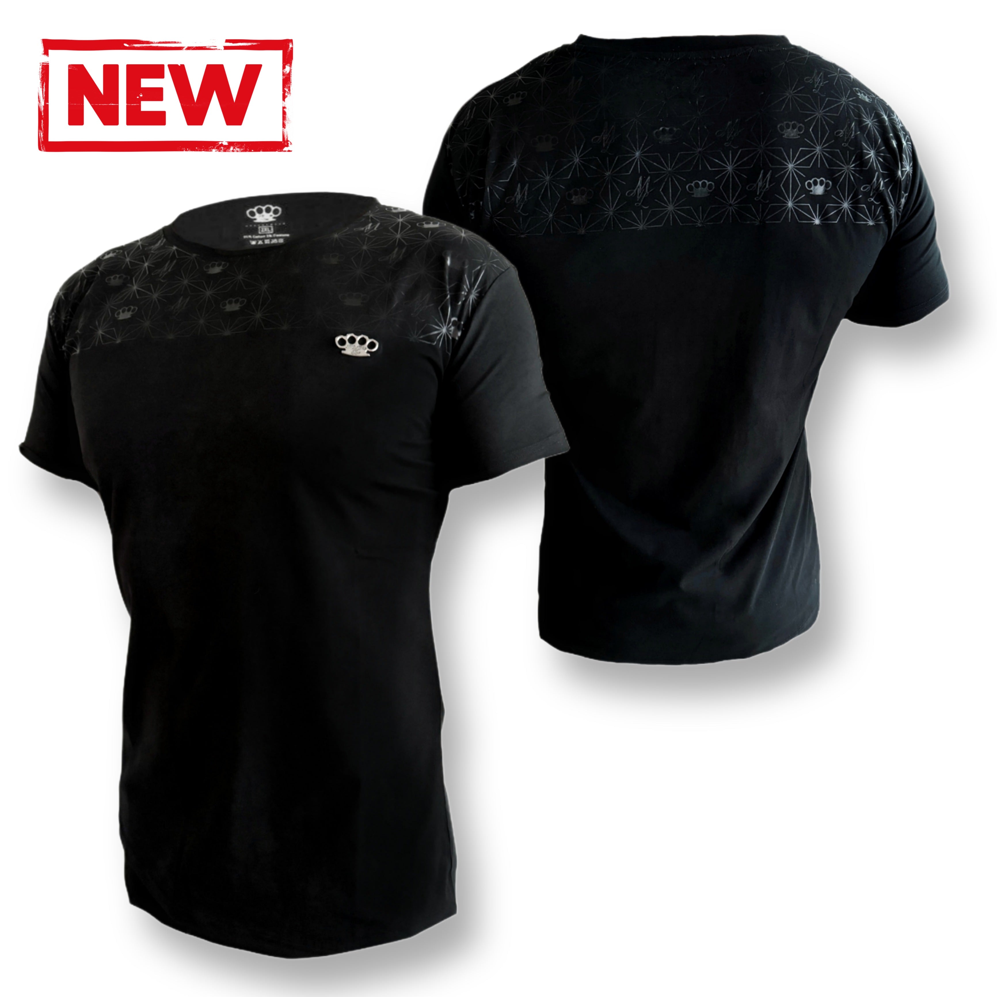 MVL Geometrisches T-Shirt – Schwarz