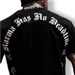 Load image into Gallery viewer, MVL &quot;Karma has no deadline&quot; oversized T-shirt - black