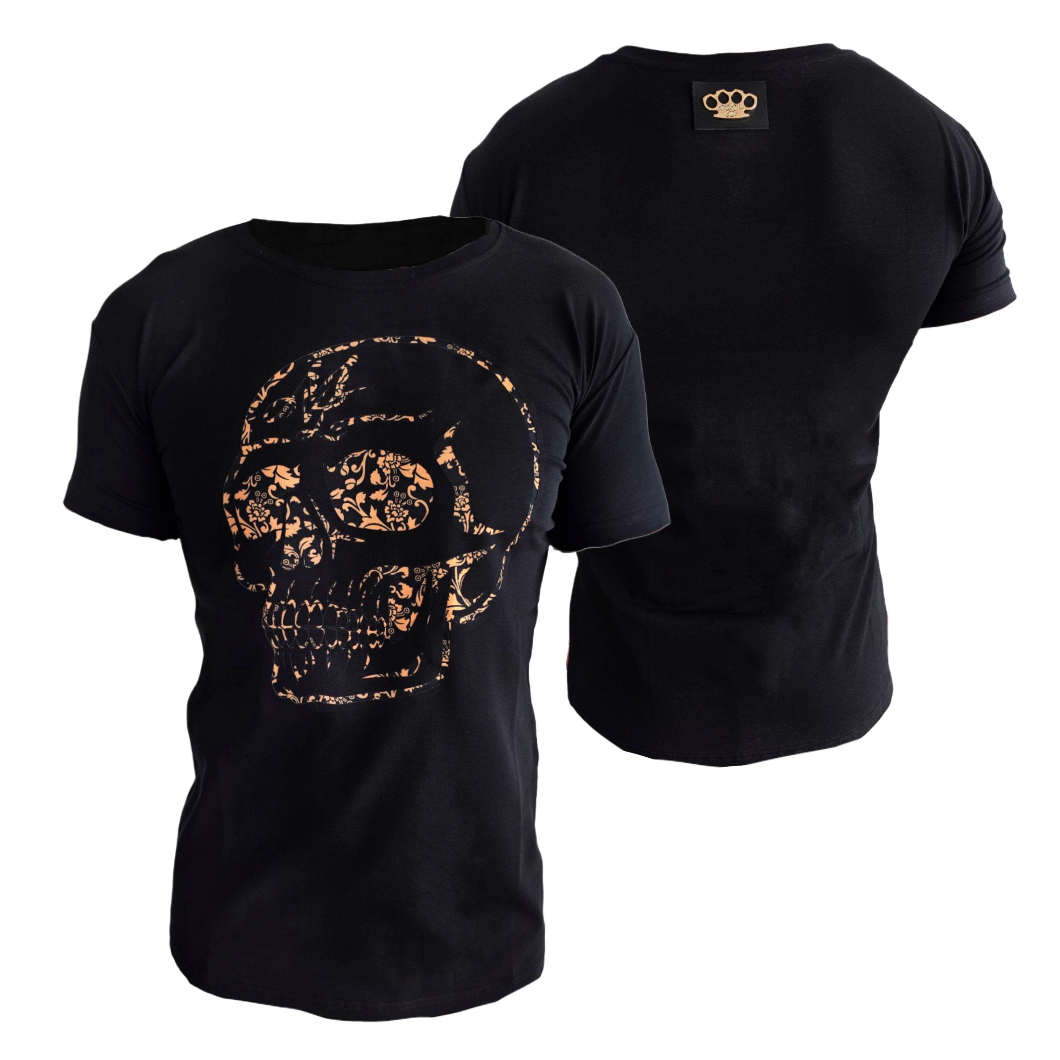 T-shirt MVL Gold line "Fleur crâne"