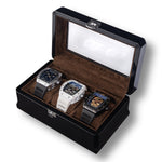 Afbeelding laden in Galerijviewer, 3 x MVL Skull watch with wooden luxury case