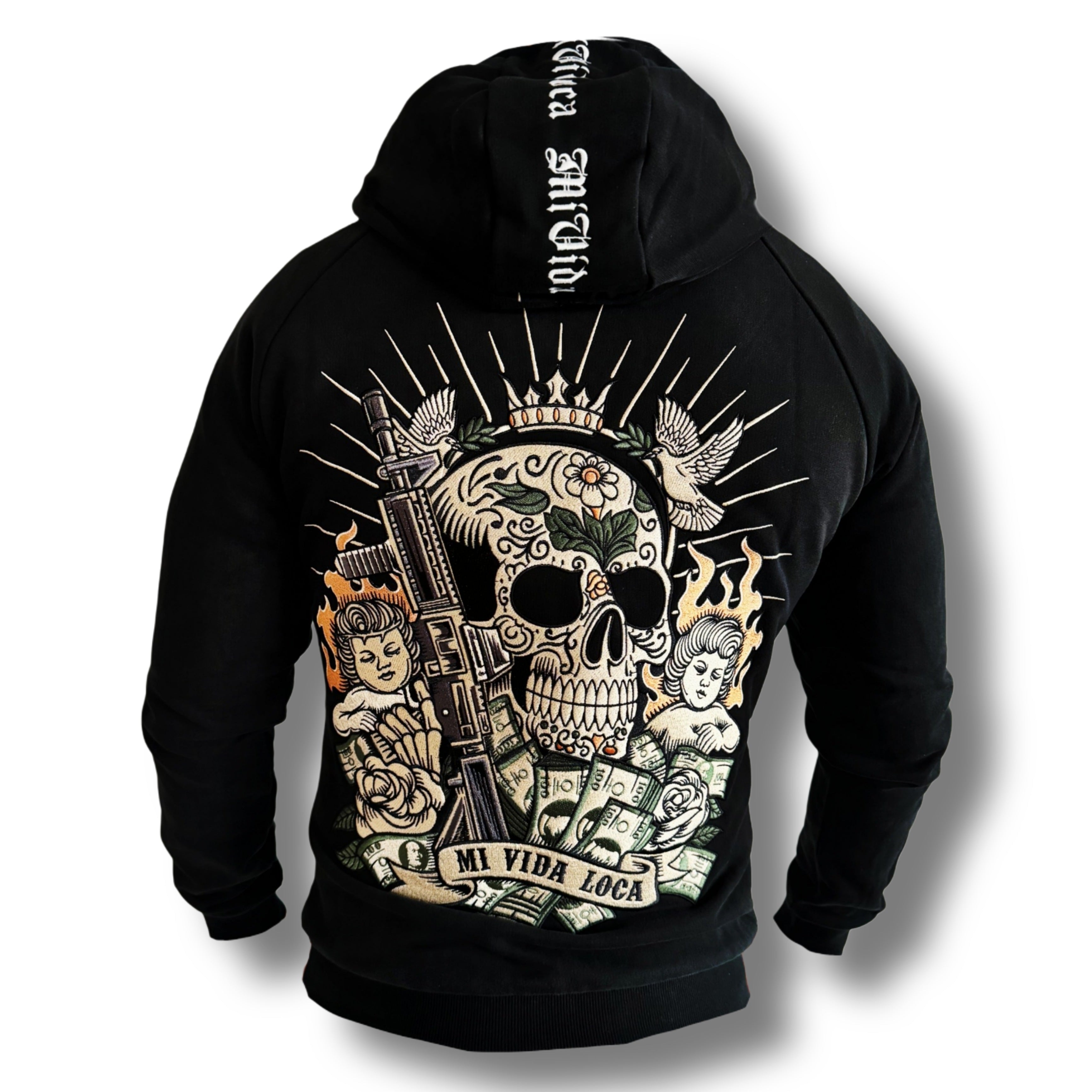 MVL ángeles y dinero hoodie - black