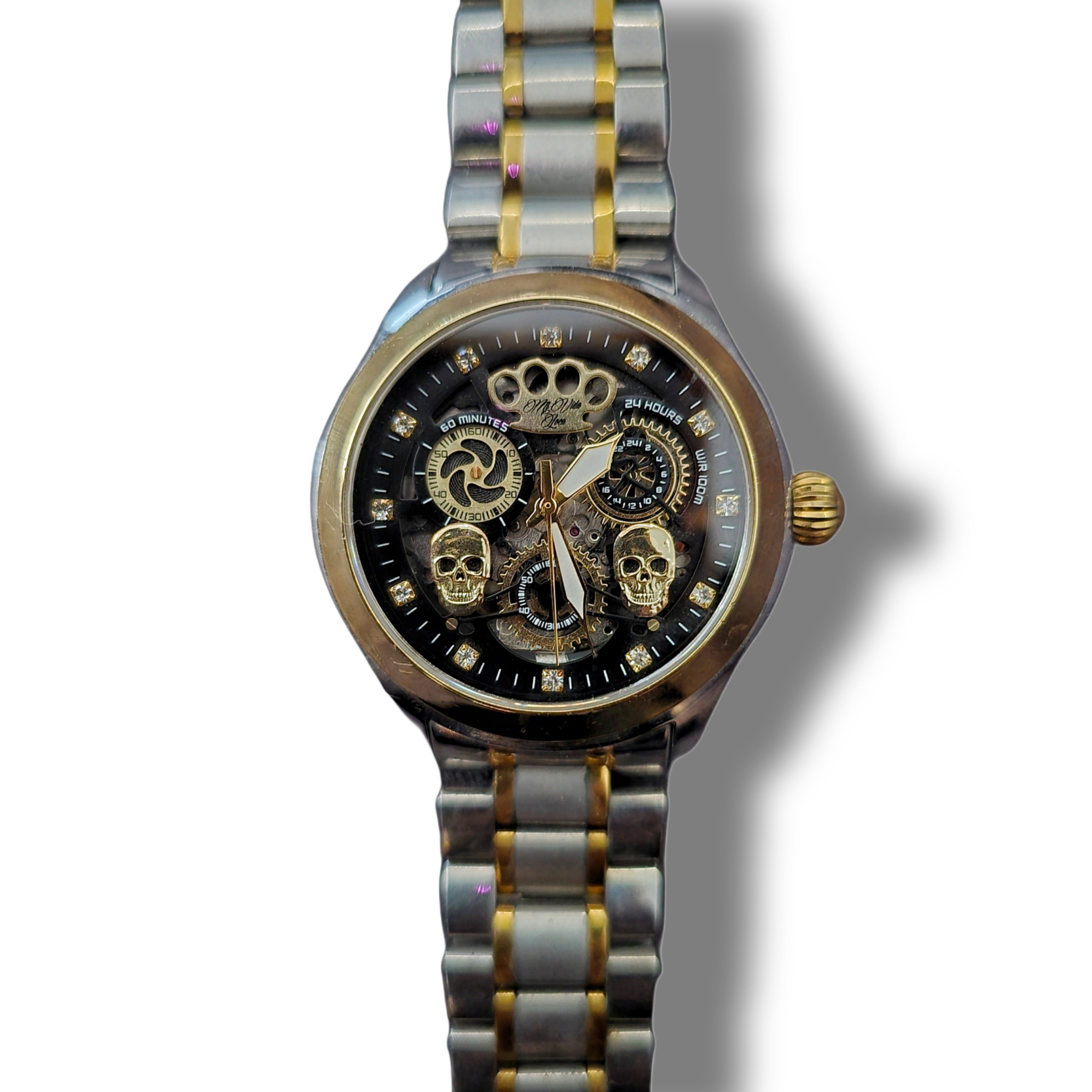 Montre-bracelet automatique MVL "Double skull" avec mouvement japonais
