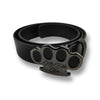 Ceinture en cuir MVL - ligne noire