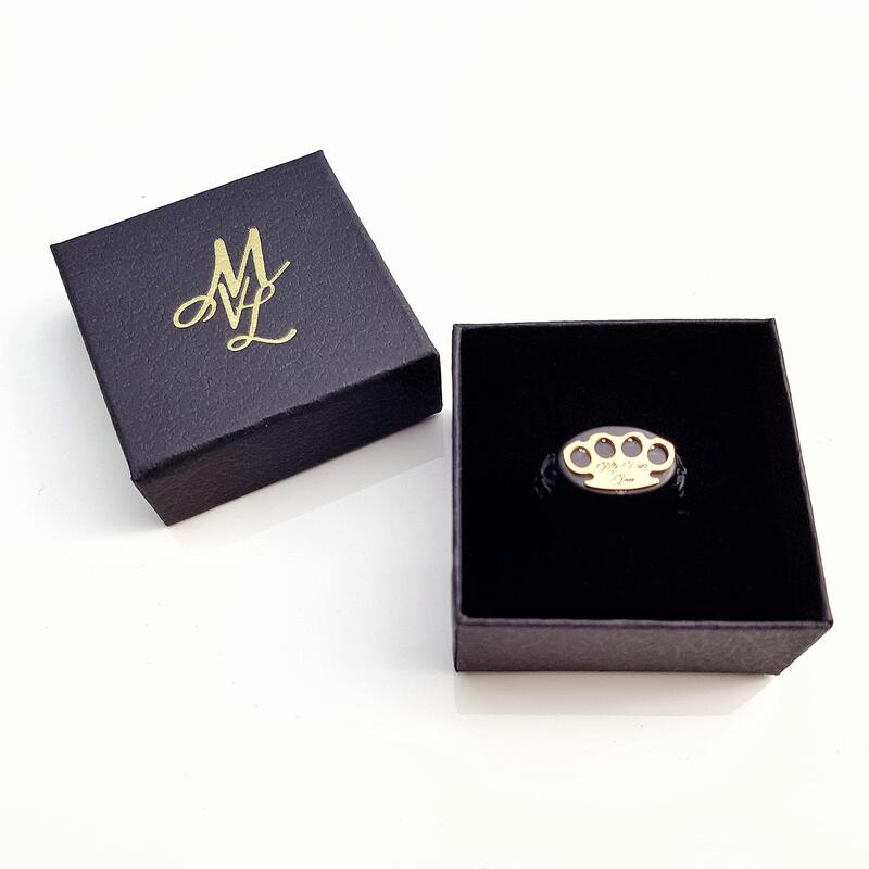 Bague avec logo MVL - noir