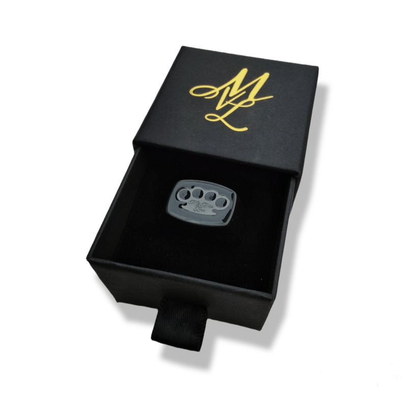 MVL Black line - Signet-ring Svart