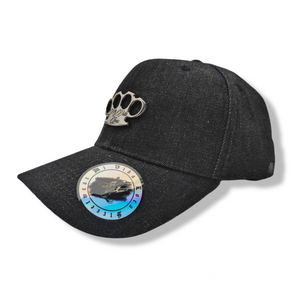 MVL Black line curved cap - Dark denim