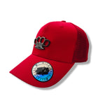 Load image into Gallery viewer, MVL Black line mesh cap - Red